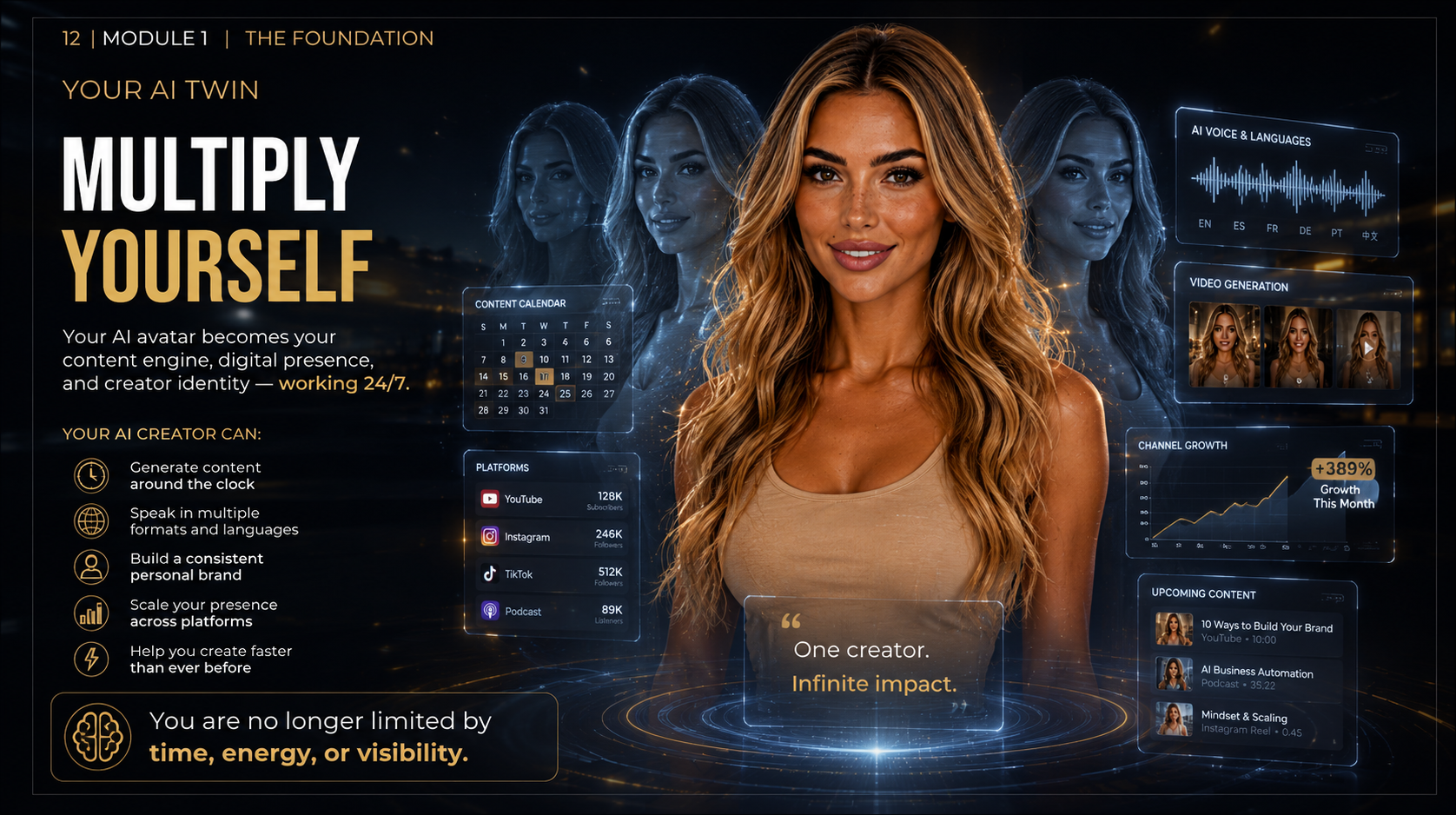 One creator, infinite impact — AI-powered content engine